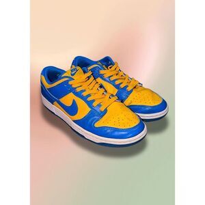 Nike Dunk Low UCLA Blue Yellow DD1391-402 Men's Size 9.5 Leather Sneakers